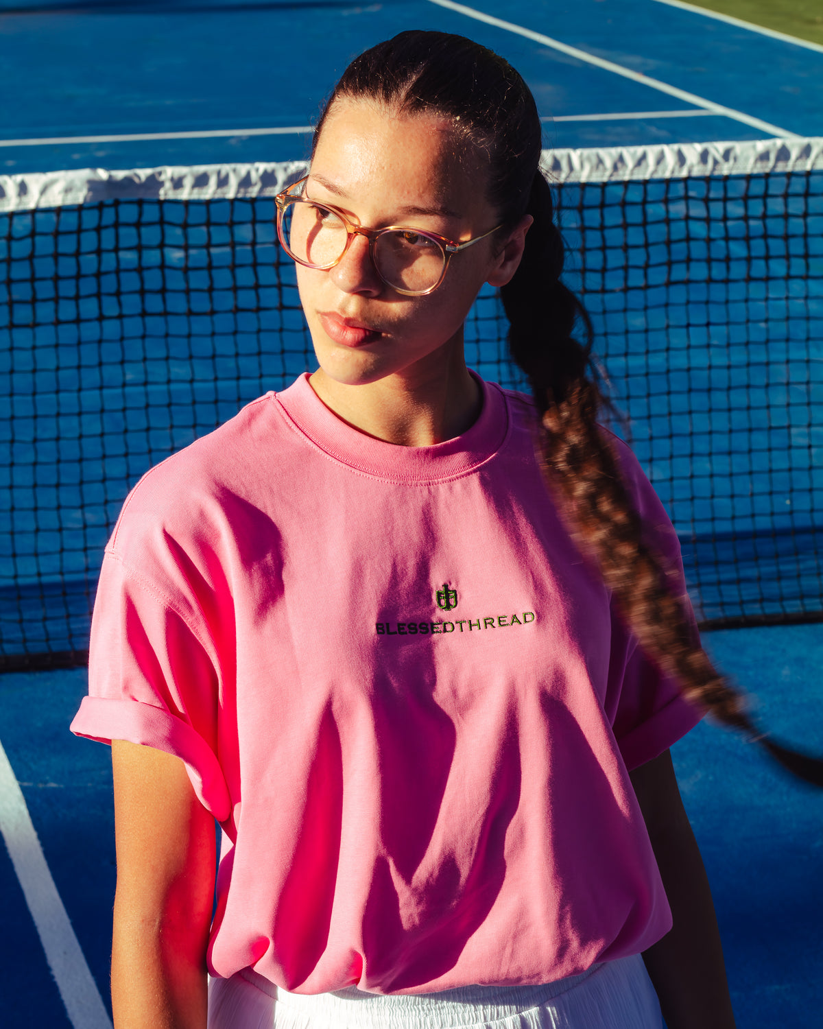 Pink Oversized Faith Tee - Proverbs 3:6