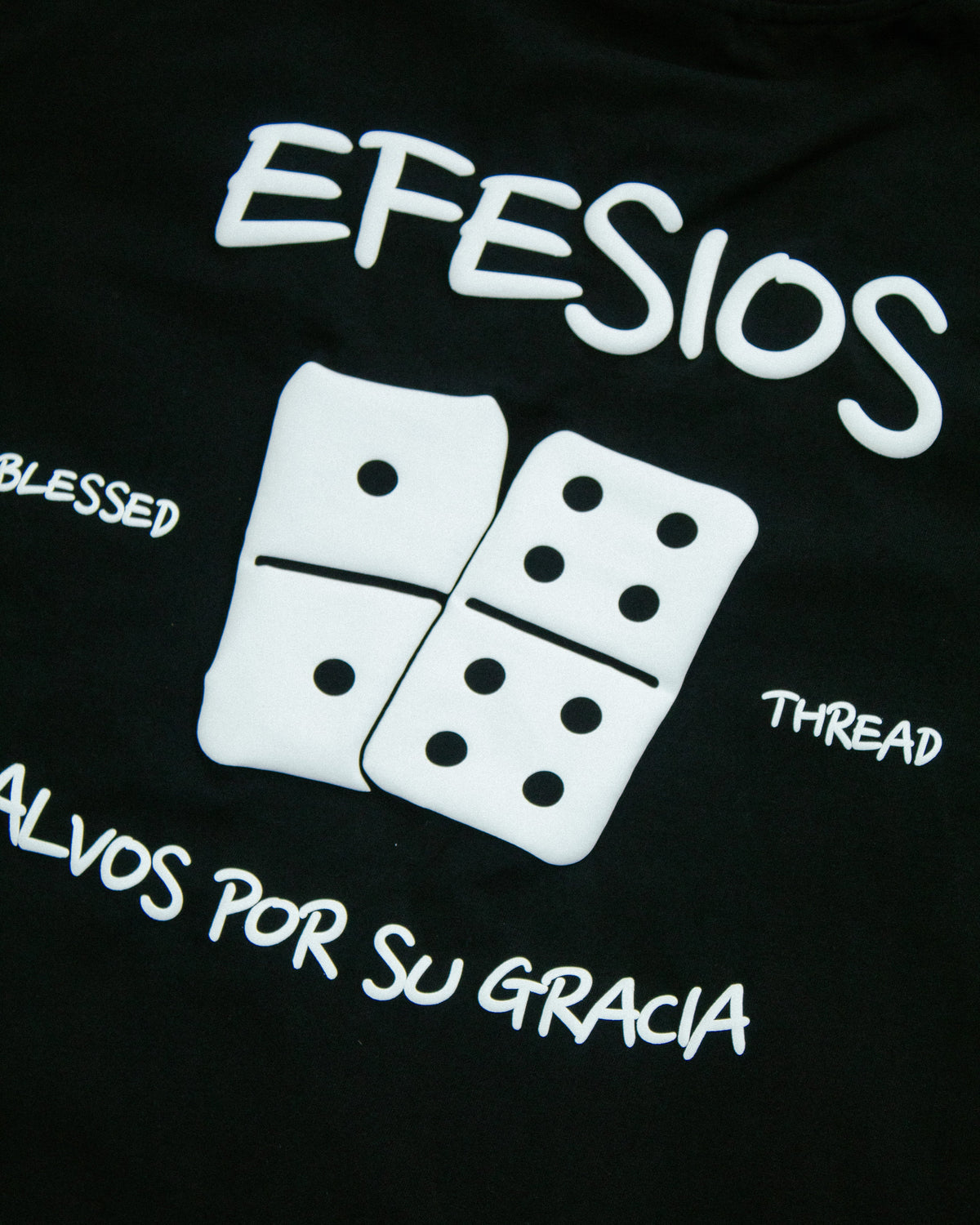 Black Oversized Faith Tee - Efesios 2:8
