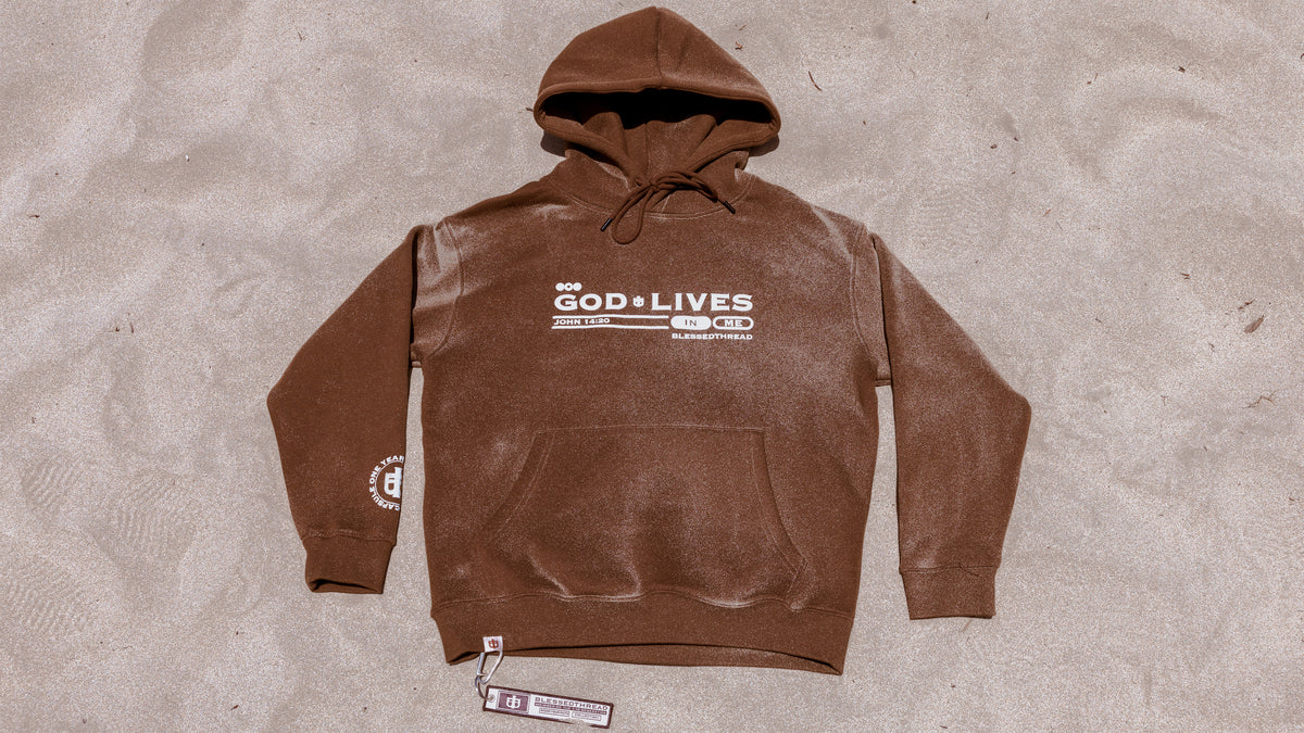 Brown Heavyweight Anniversary Hoodie - John 14:20
