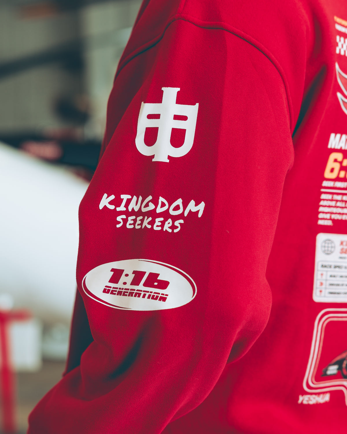 Red Heavyweight Hoodie - Matthew 6:33