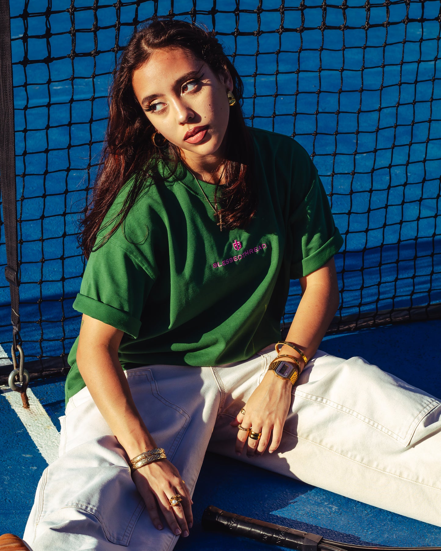 Green Oversized Faith Tee - Proverbs 3:6