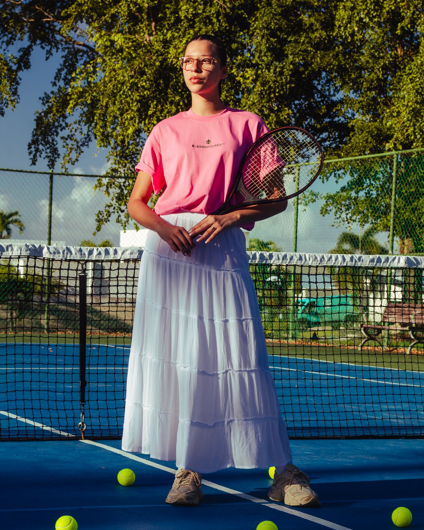 Pink Oversized Faith Tee - Proverbs 3:6