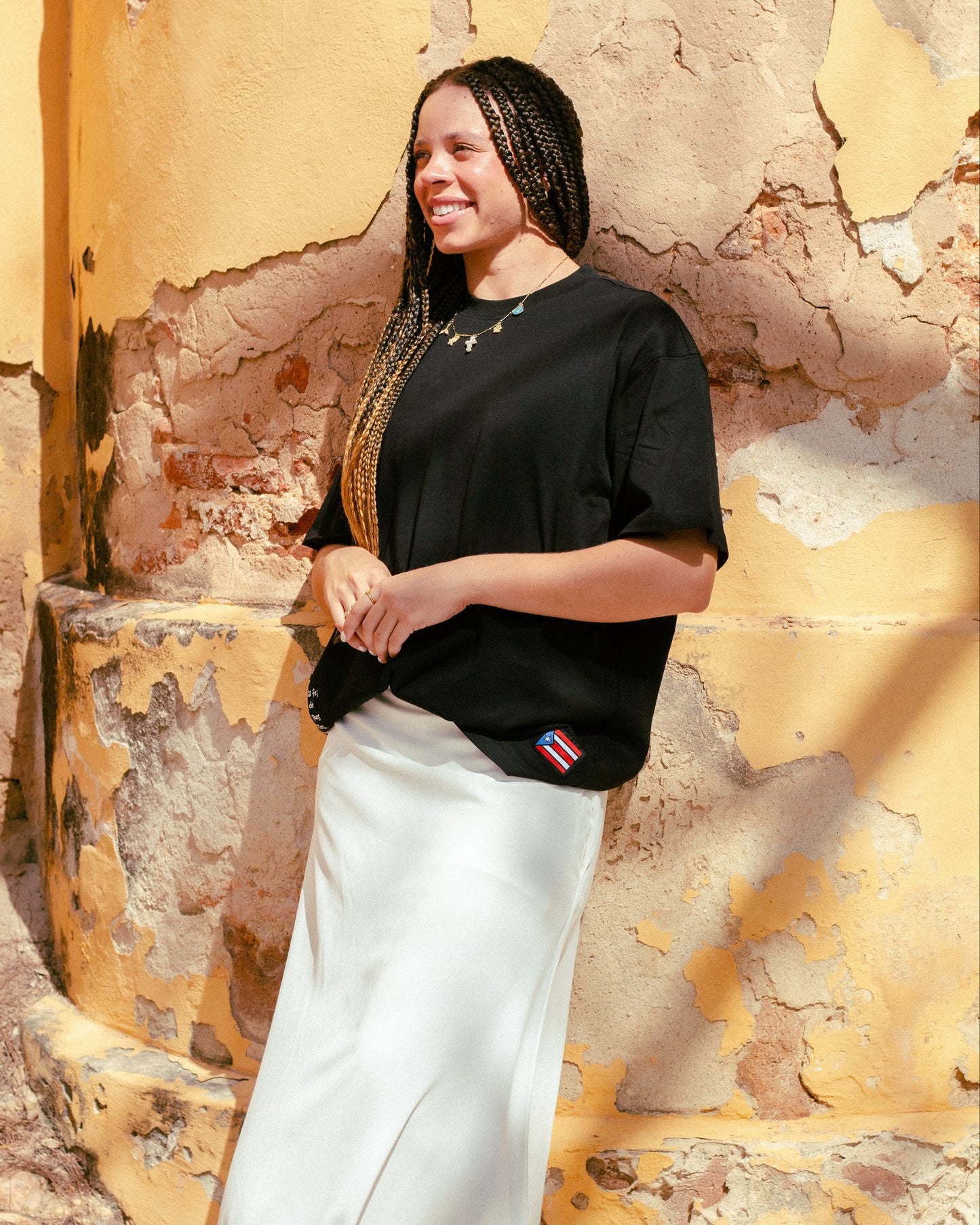 Black Oversized Faith Tee - Efesios 2:8