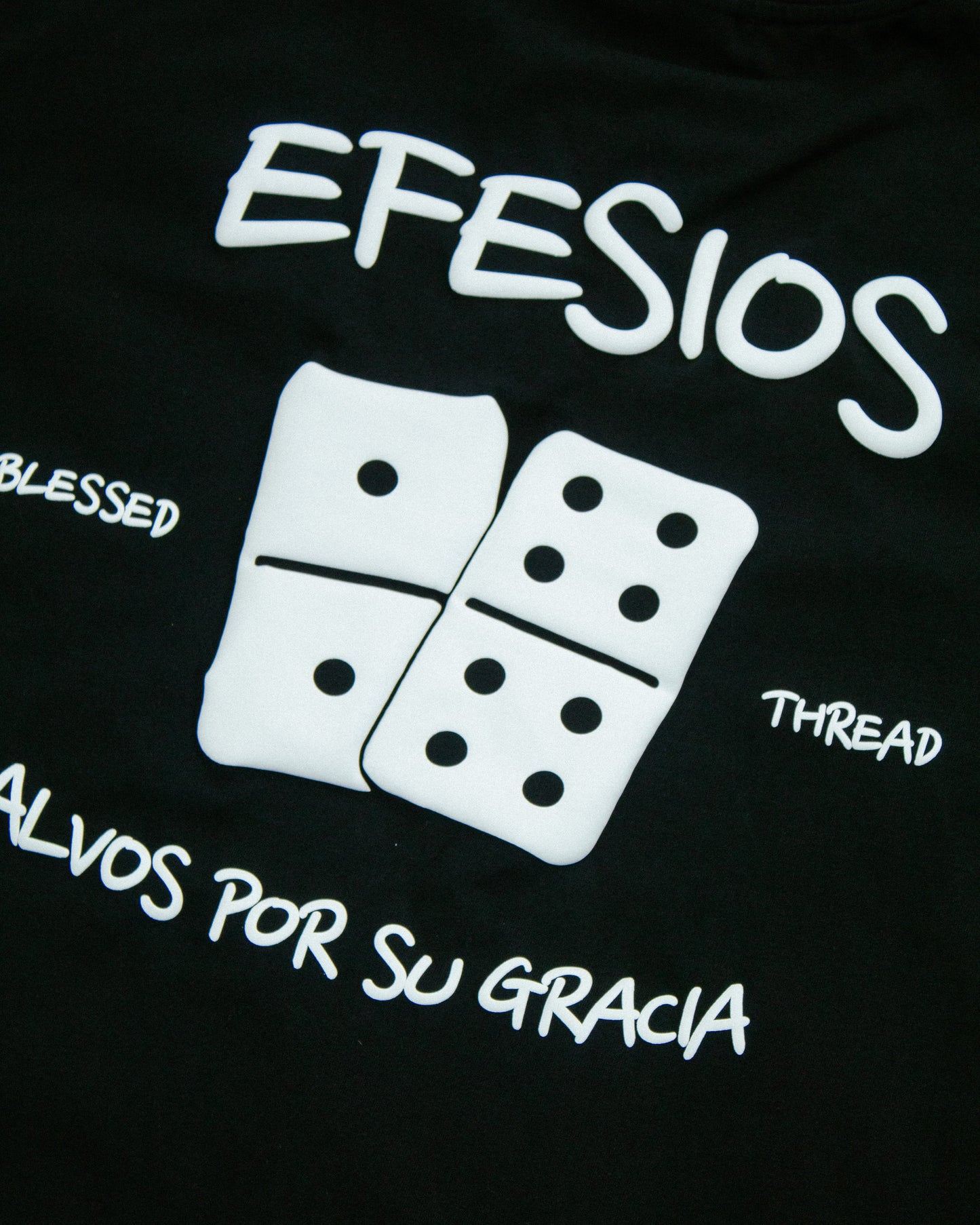 Black Oversized Faith Tee - Efesios 2:8