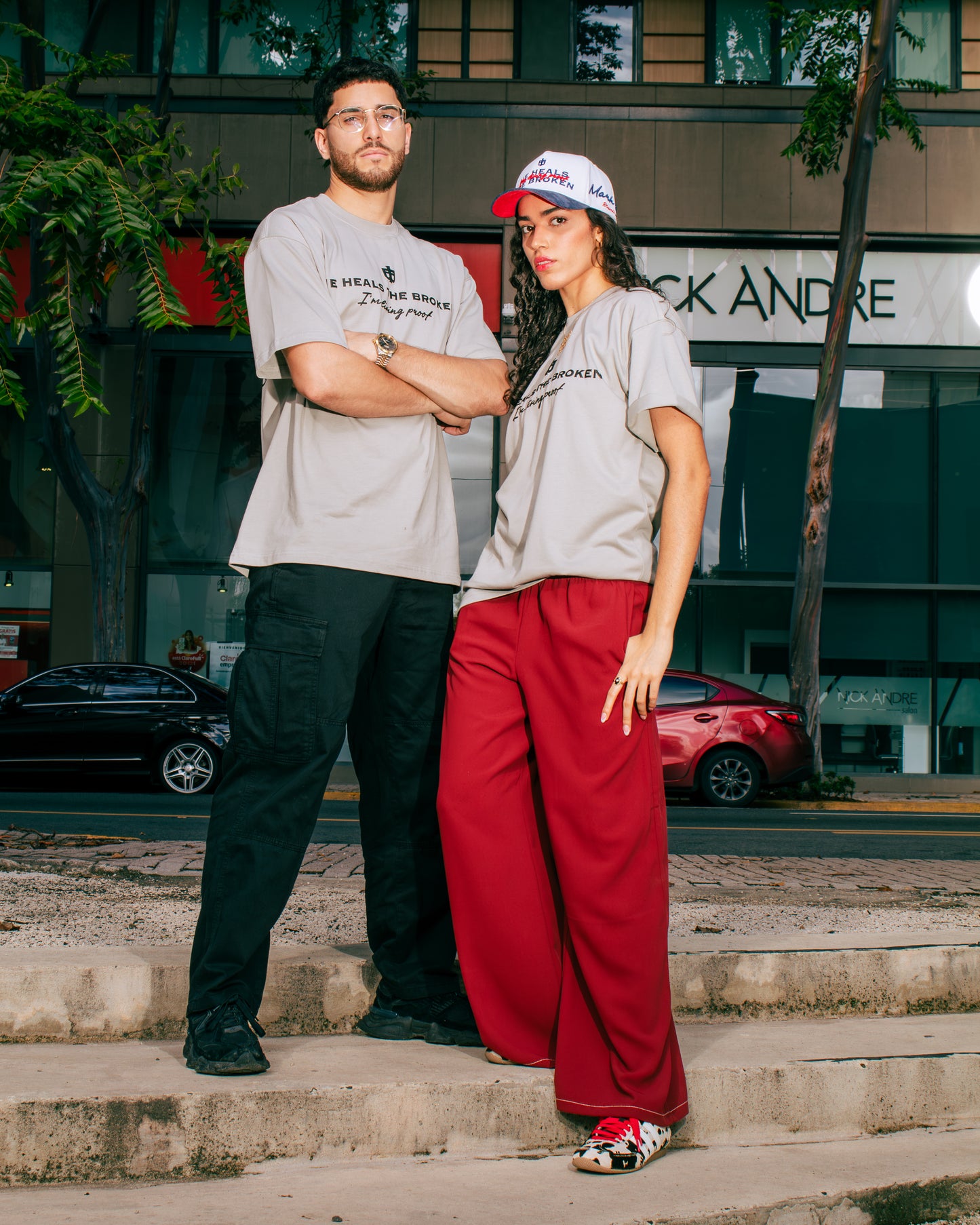 Gray Oversized Faith Tee - Mark 2:17