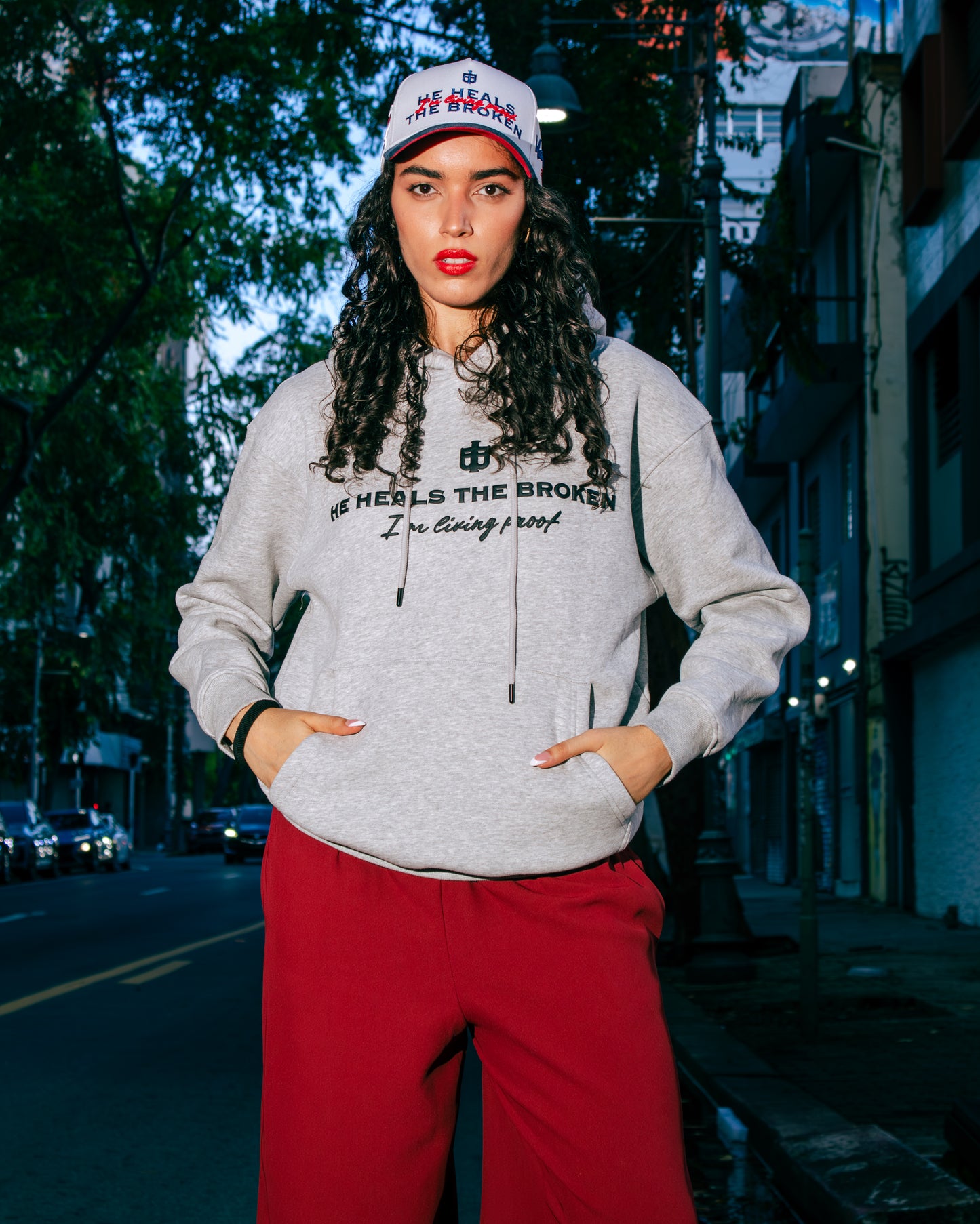 Gray Heavyweight Faith Hoodie - Mark 2:17