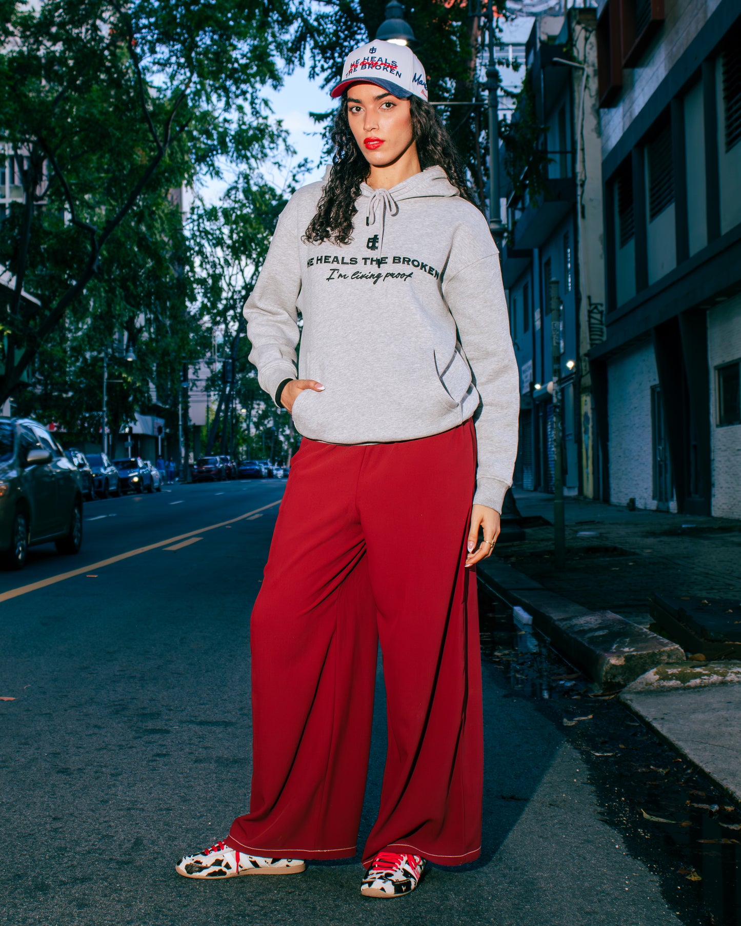 Gray Heavyweight Faith Hoodie - Mark 2:17