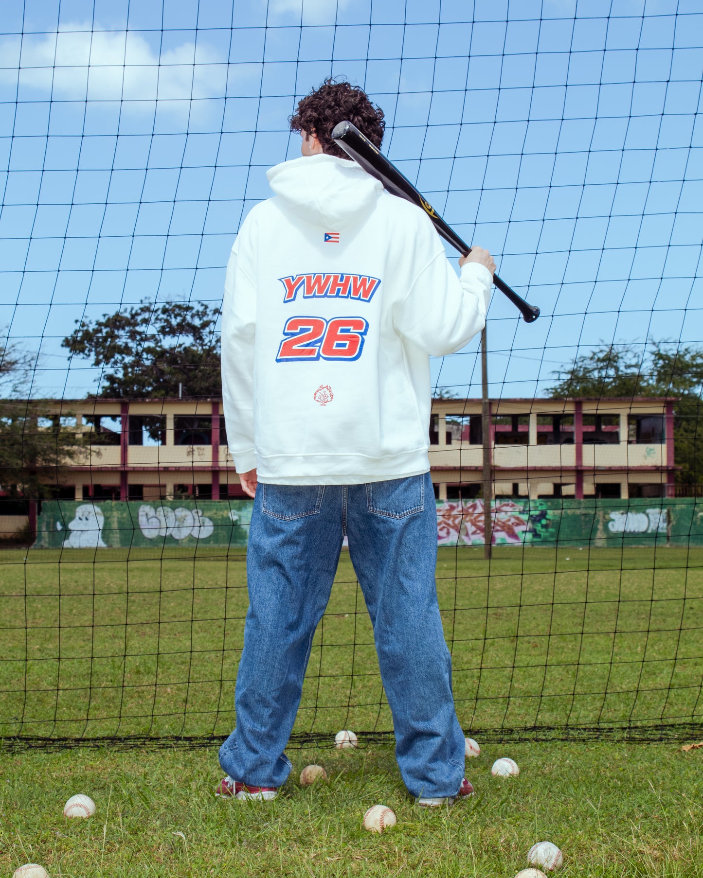 White Heavyweight Hoodie - Éxodo 3:15