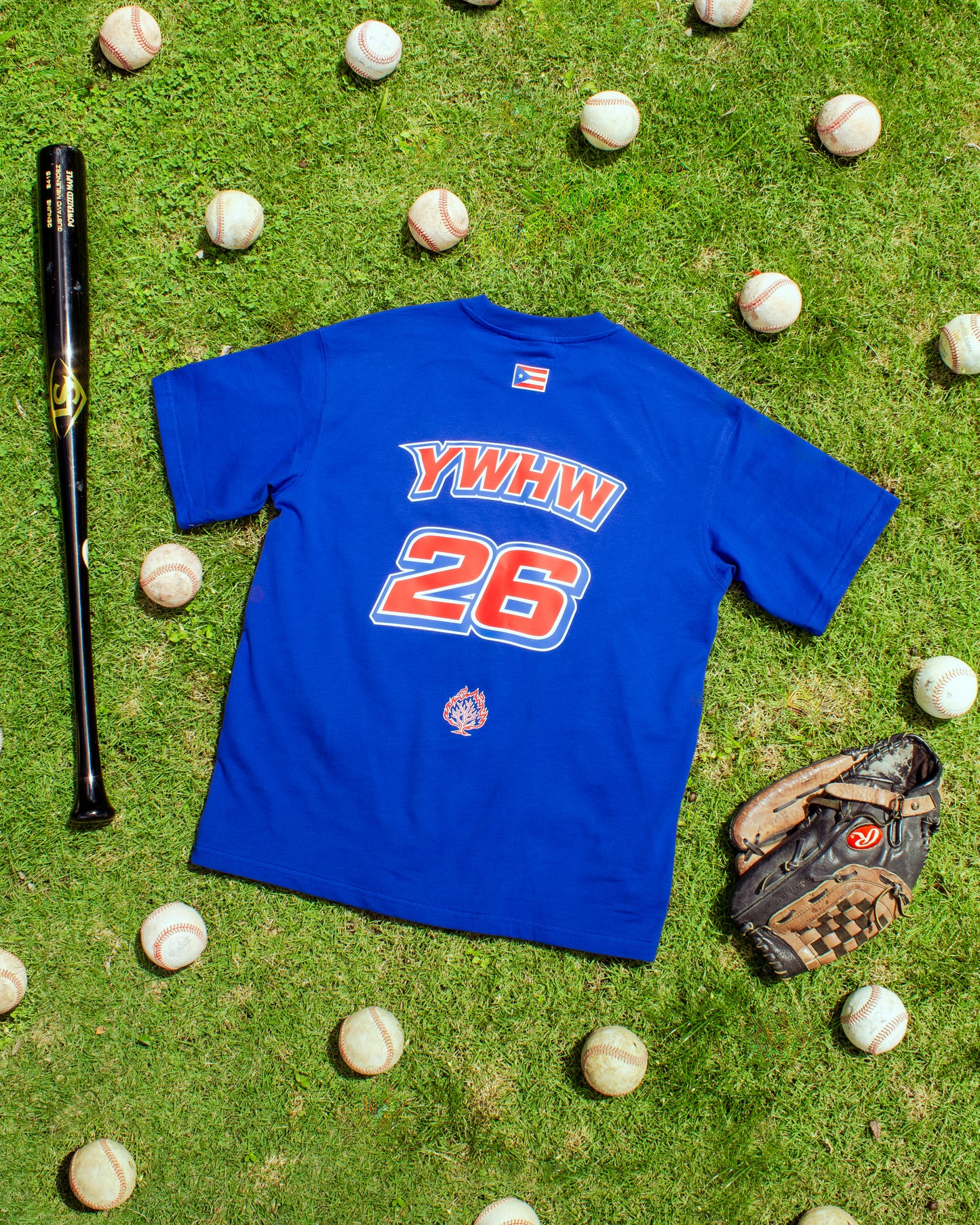 Blue Oversized Faith Tee - Éxodo 3:15