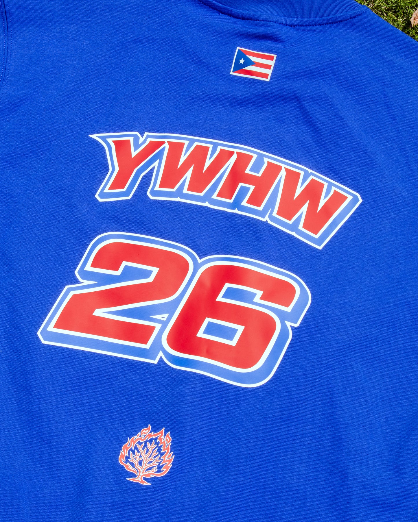 Blue Oversized Faith Tee - Éxodo 3:15