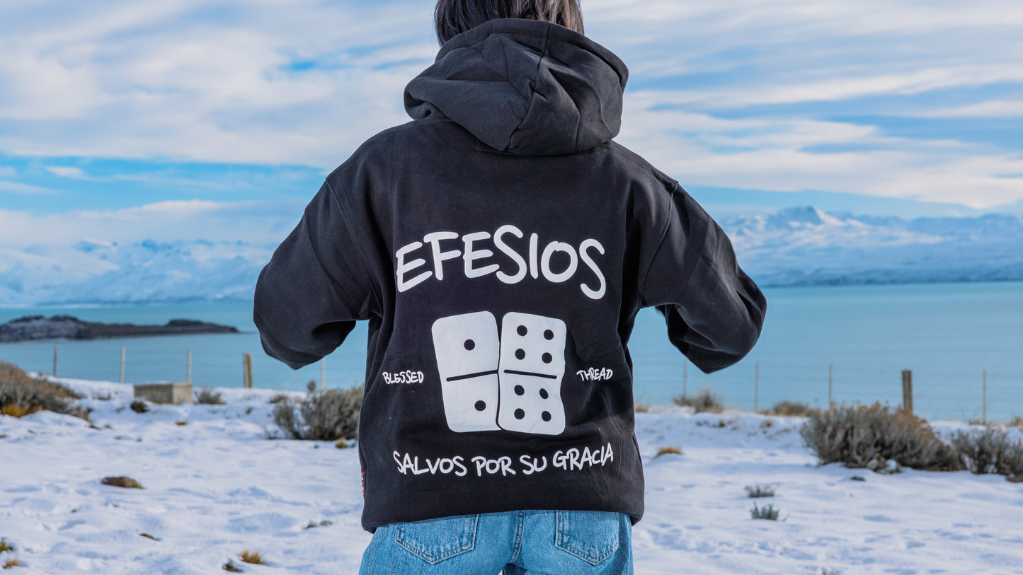 Black Heavyweight Anniversary Hoodie - Efesios 2:8