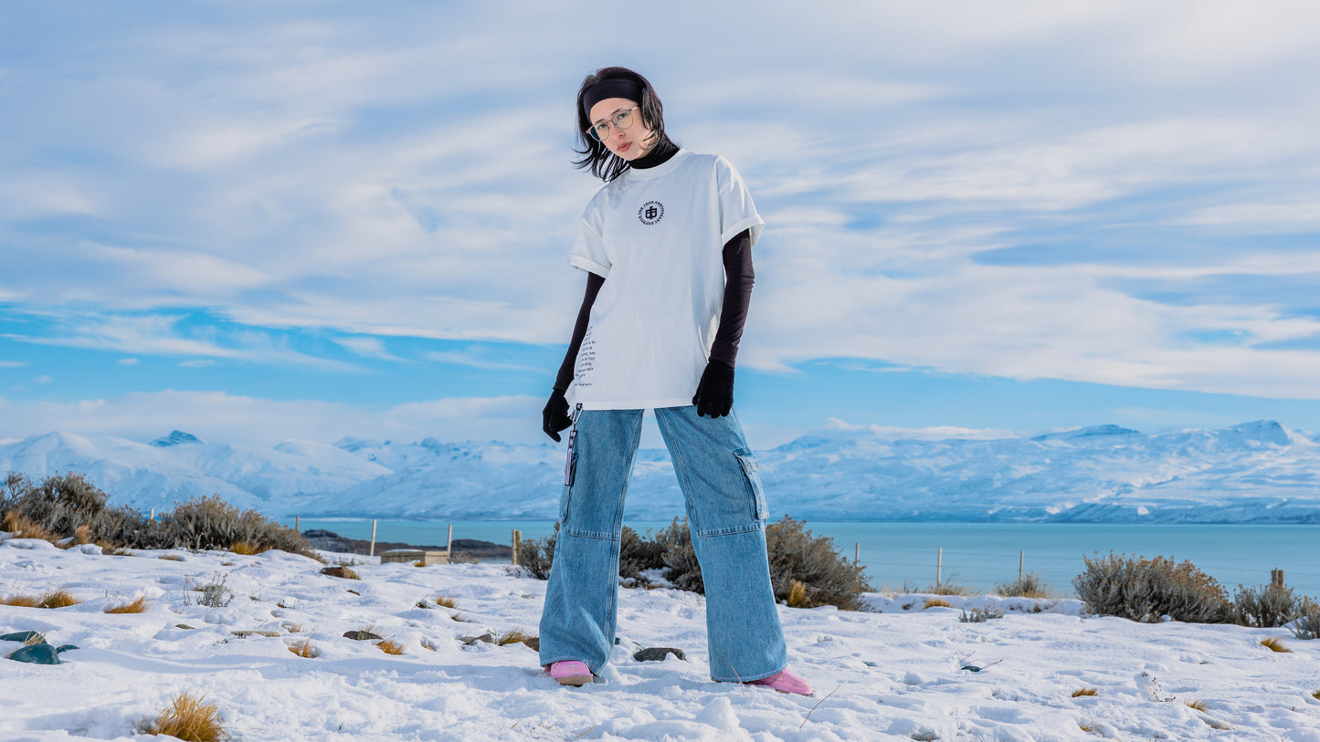 White Oversized Anniversary Faith Tee - Efesios 2:8