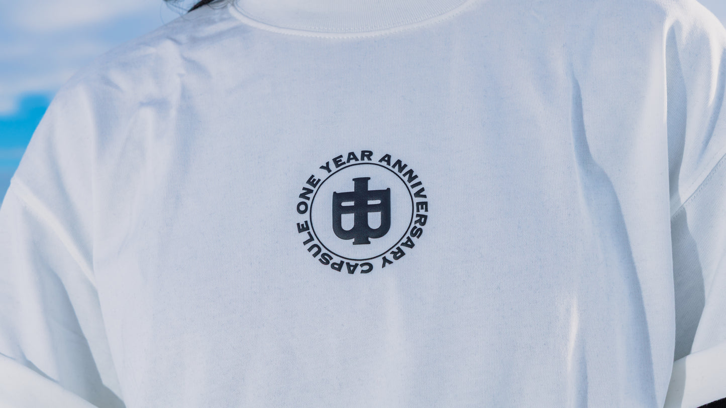 White Oversized Anniversary Faith Tee - Efesios 2:8