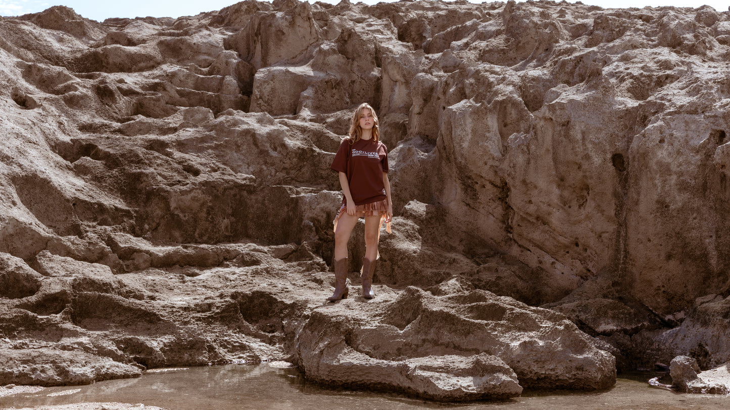 Brown Oversized Anniversary Faith Tee - John 14:20
