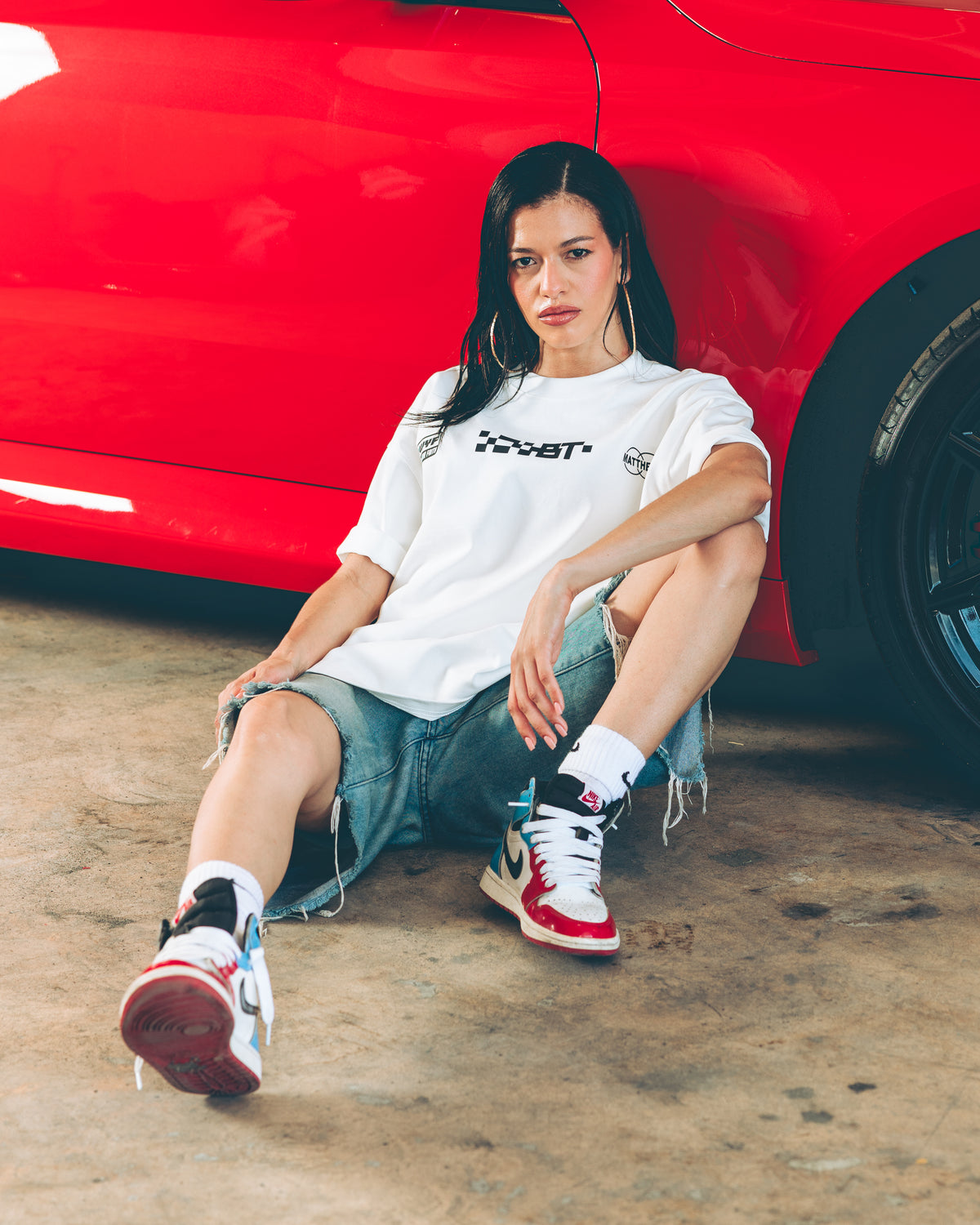White Boxy Faith Tee - Matthew 6:33