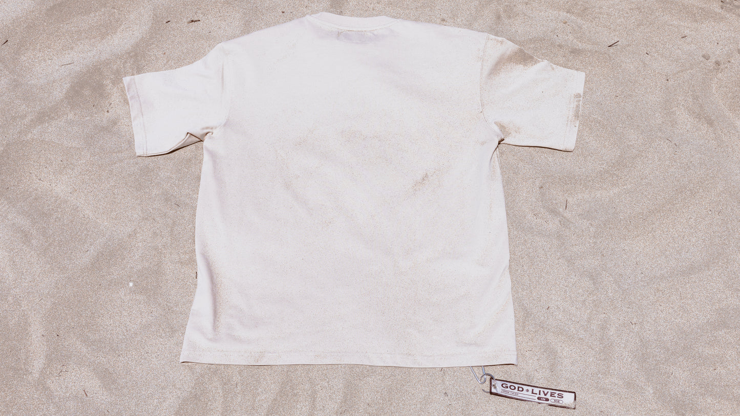 Beige Oversized Anniversary Faith Tee - John 14:20