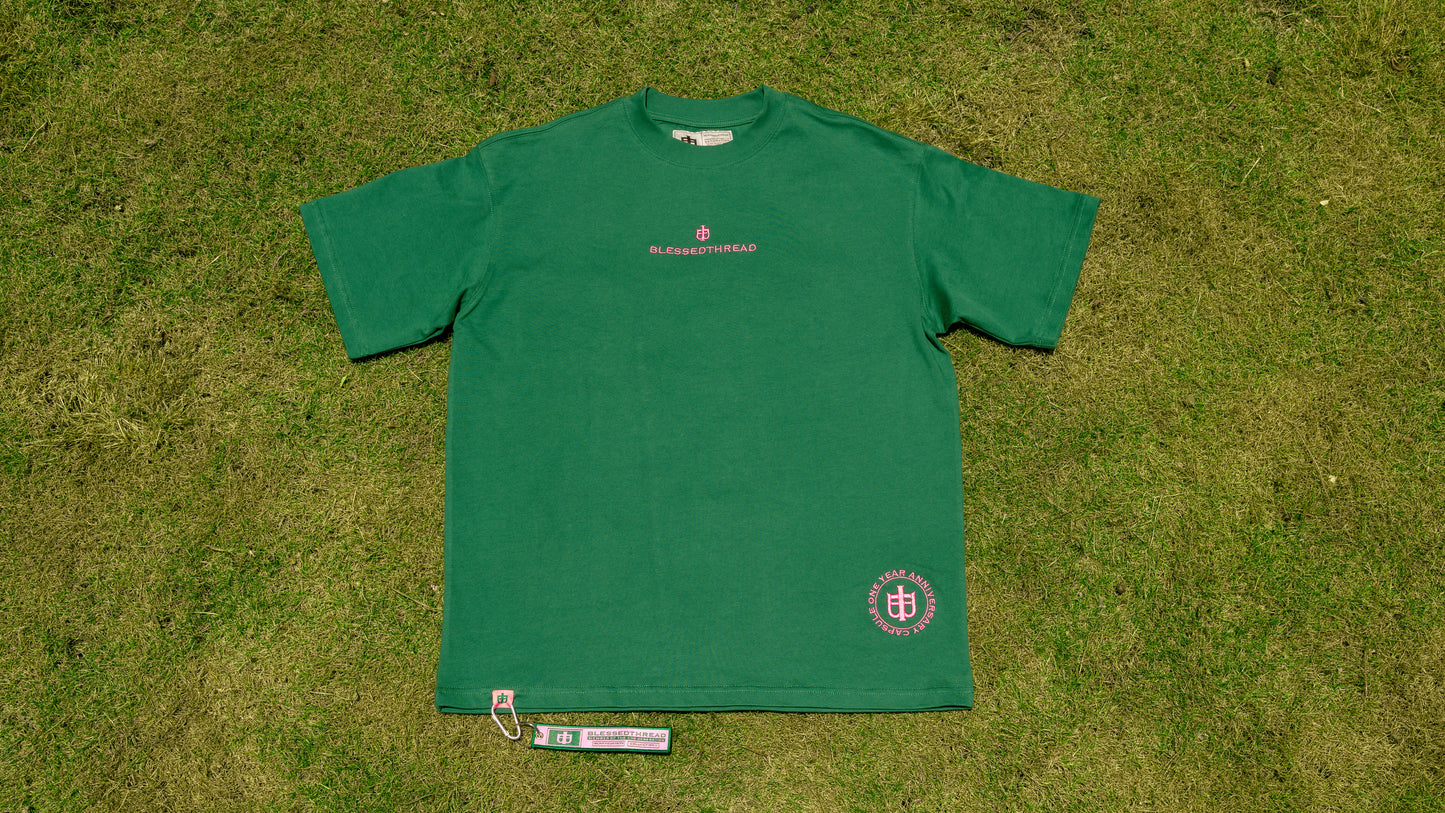 Green Oversized Anniversary Faith Tee - Proverbs 3:6