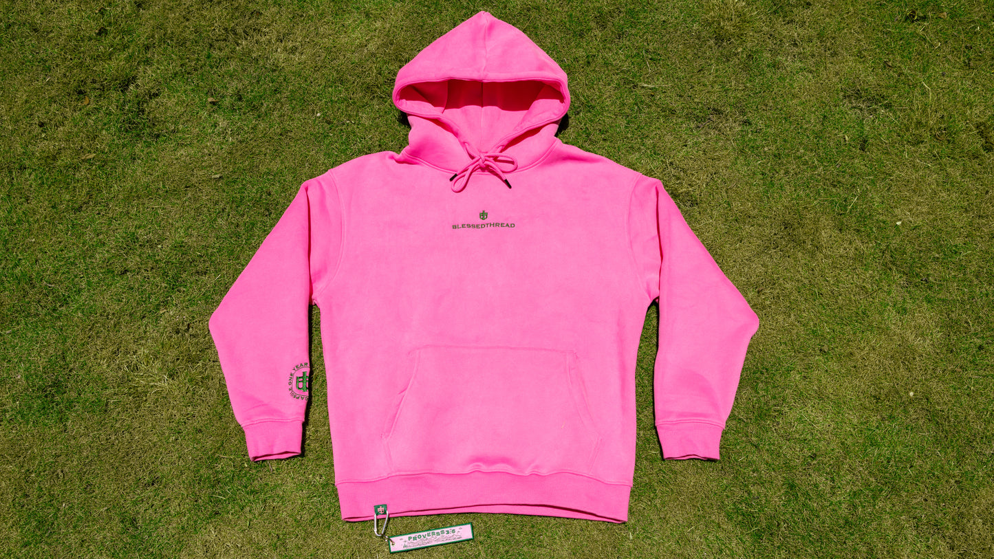 Pink Heavyweight Anniversary Hoodie - Proverbs 3:6
