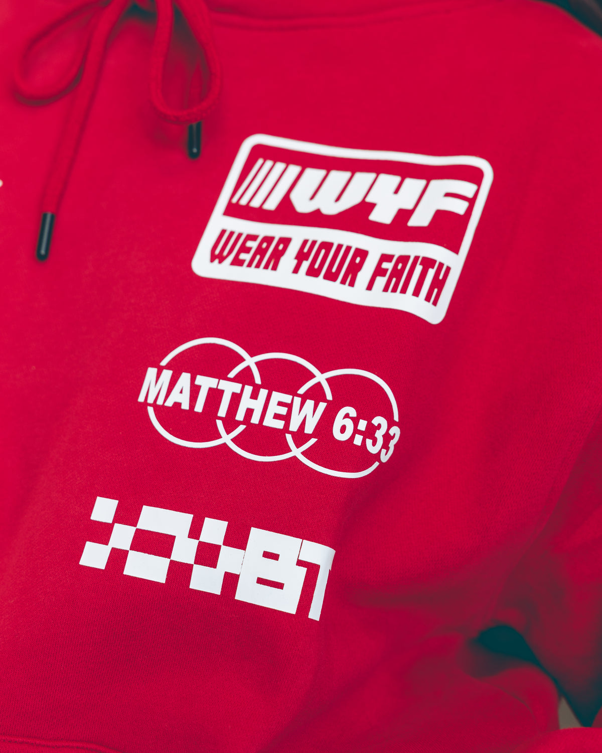 Red Heavyweight Hoodie - Matthew 6:33