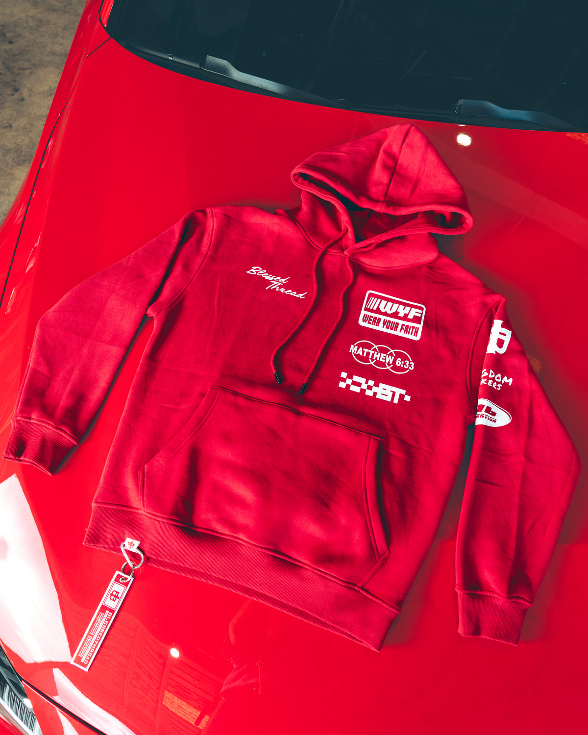 Red Heavyweight Hoodie - Matthew 6:33