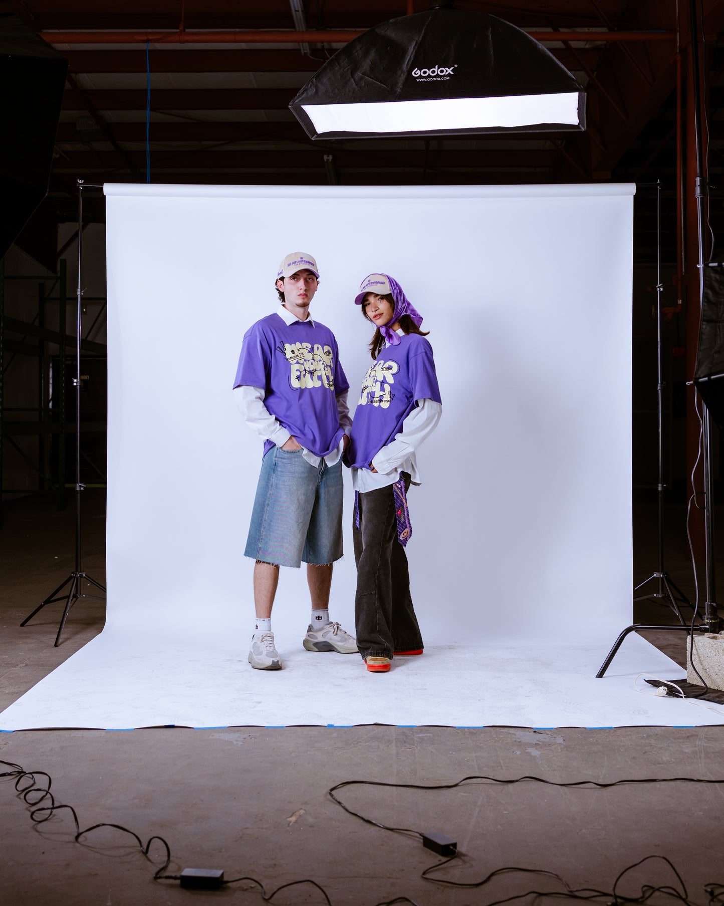 Purple Oversized Faith Tee - Romanos 1:16