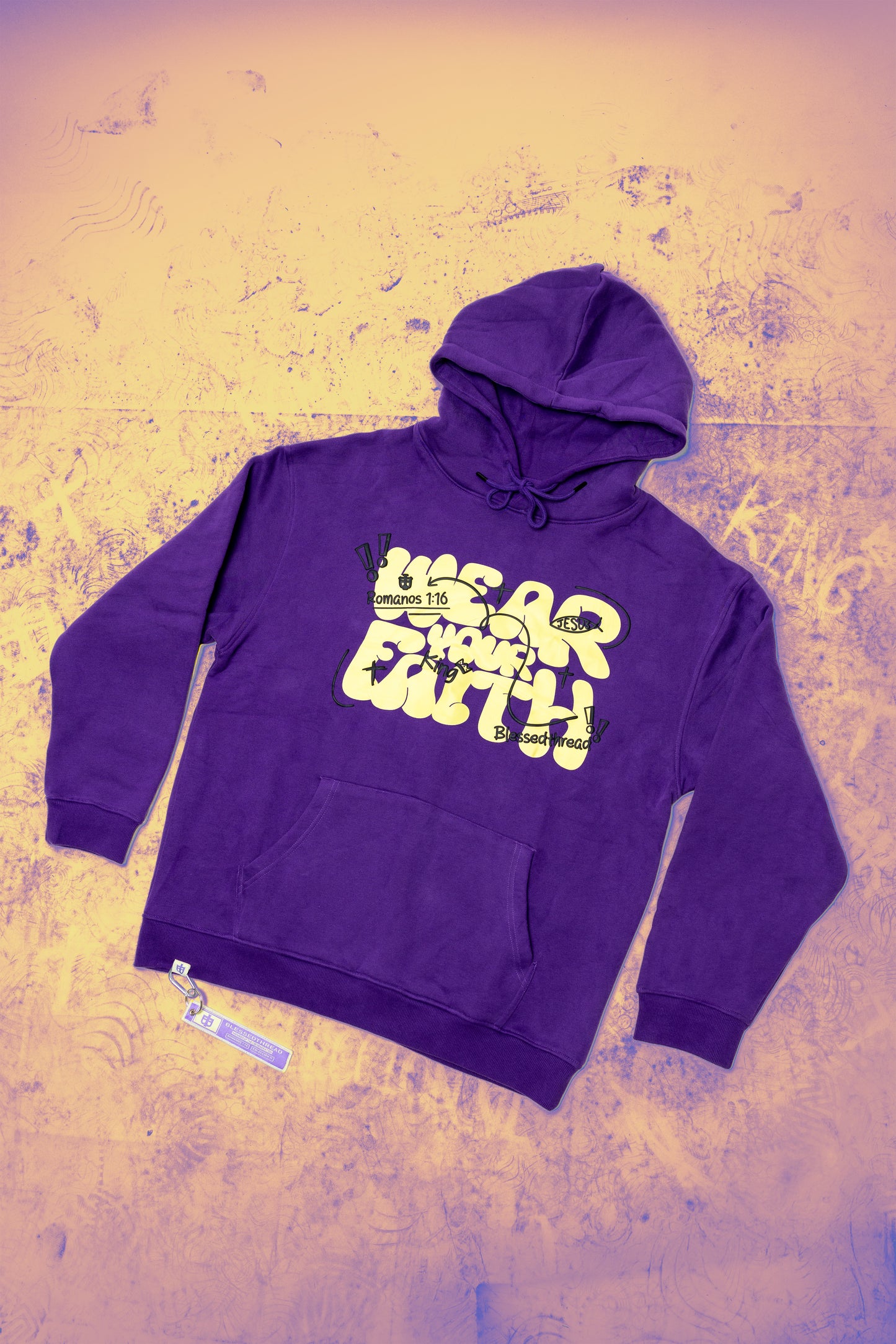Purple Heavyweight Hoodie - Romanos 1:16