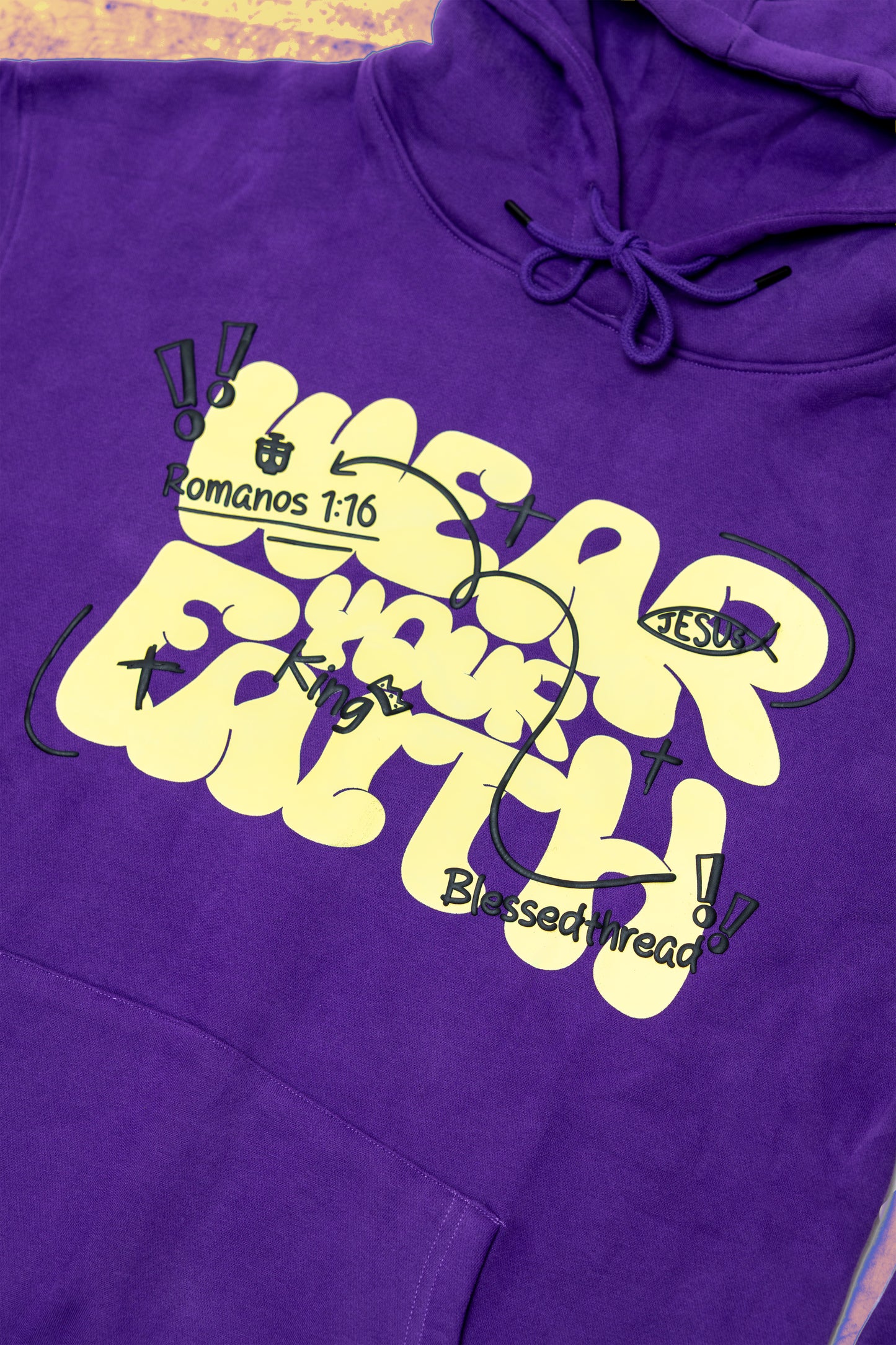 Purple Heavyweight Hoodie - Romanos 1:16