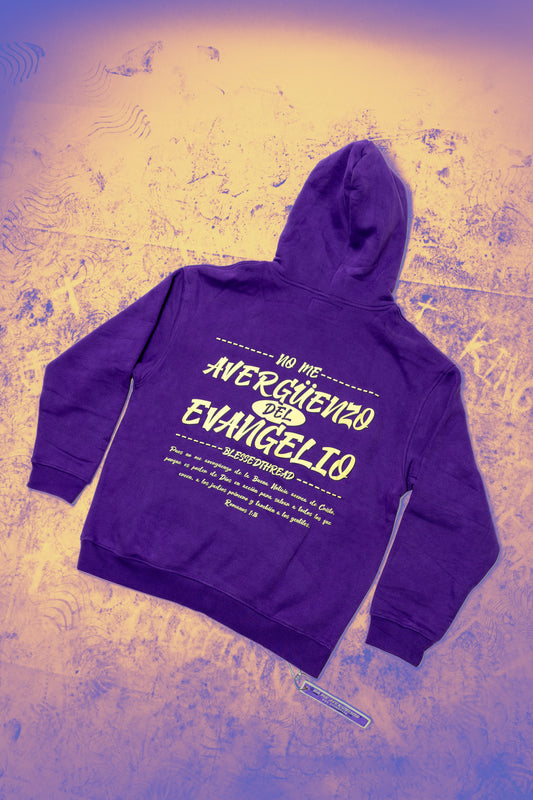 Purple Heavyweight Hoodie - Romanos 1:16