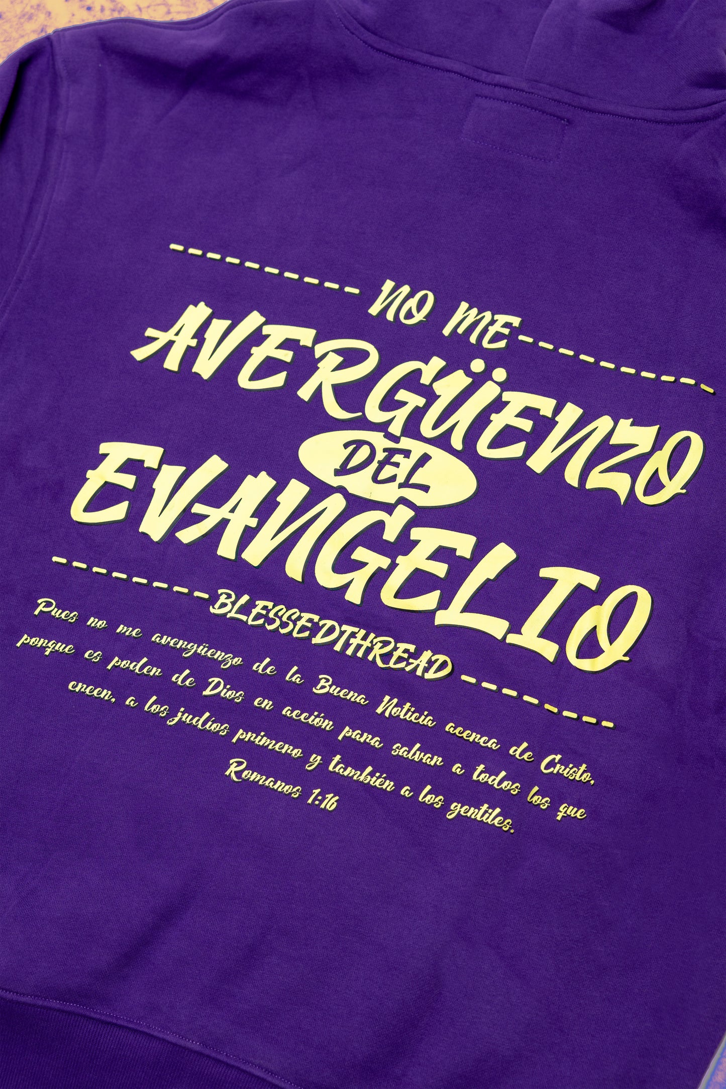 Purple Heavyweight Hoodie - Romanos 1:16