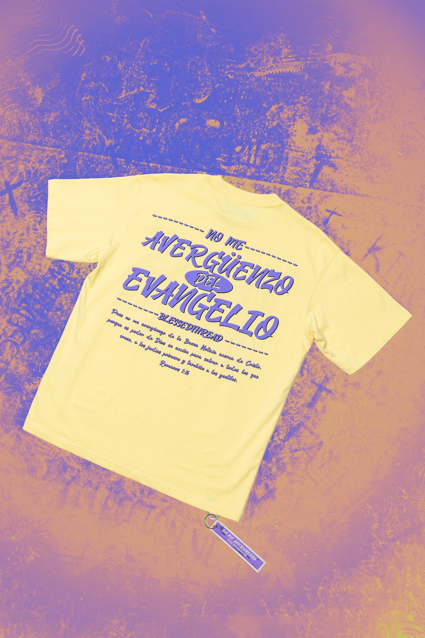 Yellow Oversized Faith Tee - Romanos 1:16