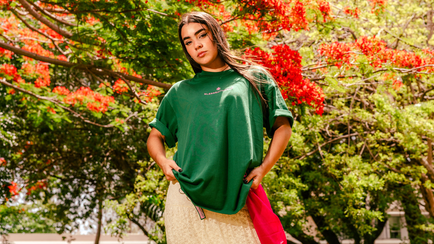 Green Oversized Anniversary Faith Tee - Proverbs 3:6