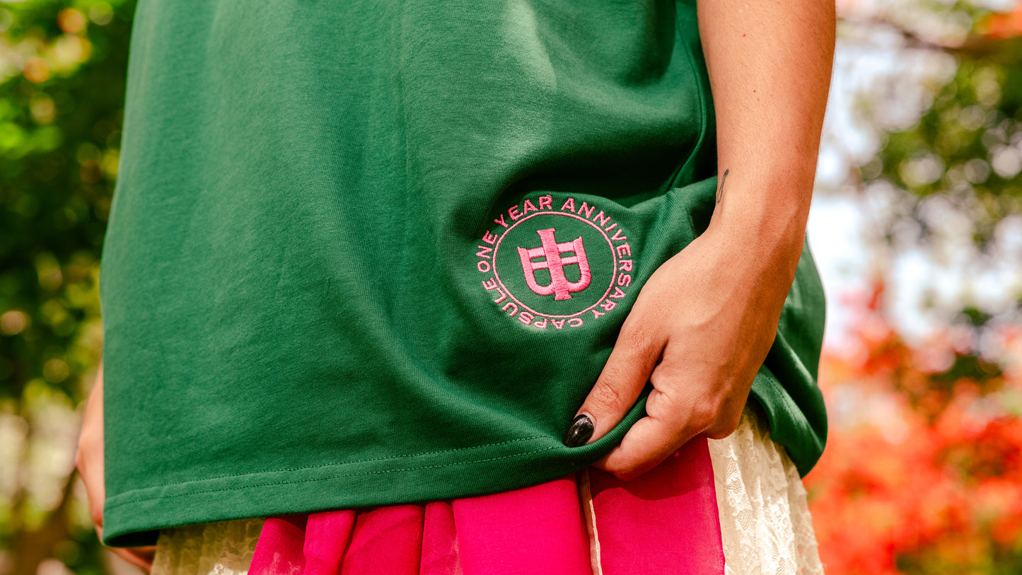 Green Oversized Anniversary Faith Tee - Proverbs 3:6