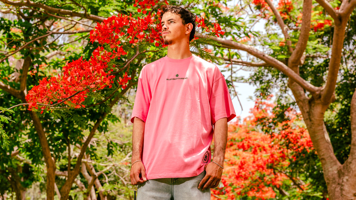 Pink Oversized Anniversary Faith Tee - Proverbs 3:6